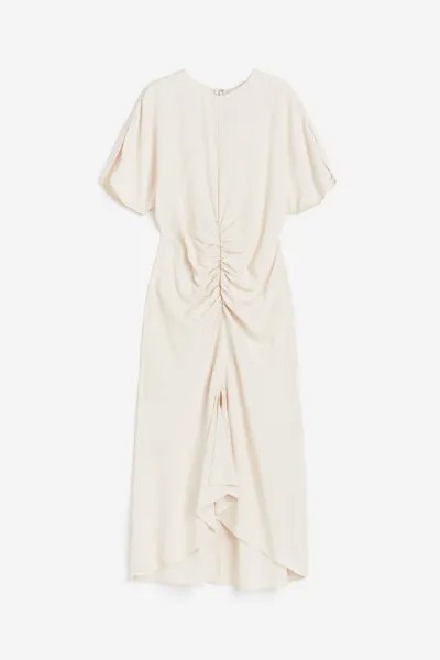 Платье H&M Slit-sleeved, кремовый