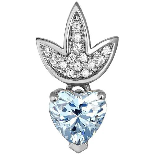 Кулоны Эстет Золотая подвеска с фианитами, swarovski