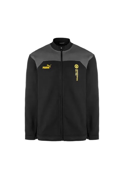 Мужская спортивная тренировочная куртка Borussia Dortmund FtblCulture PUMA, цвет Schwarz Grau