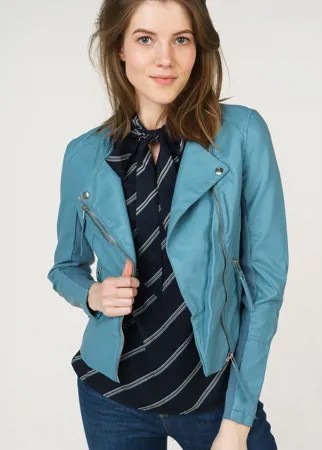 Кожаная куртка женская Vero Moda 10206603 голубая 44