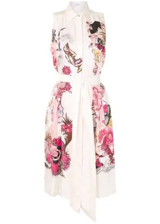 Salvatore Ferragamo платье-рубашка с цветочным принтом