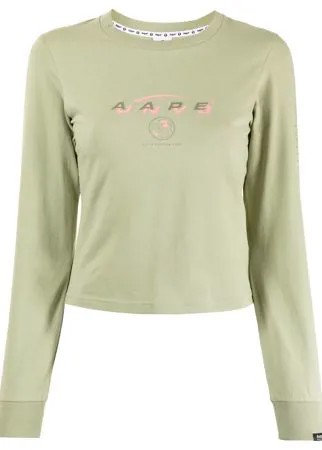 AAPE BY *A BATHING APE® укороченная толстовка с логотипом