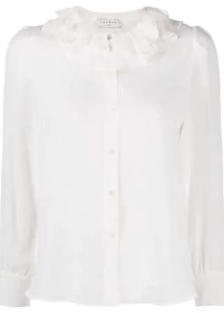 Sandro Paris блузка с оборками на воротнике