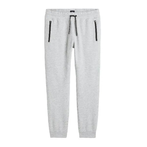 Спортивные брюки узкие H&M Slim Fit Joggers, светло-серый меланж