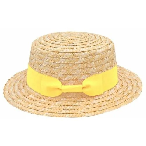 Шляпа , размер 58, желтый, бежевый