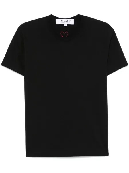 Comme Des Garçons Play футболка с нашивкой, черный