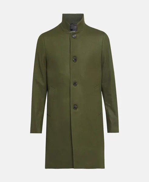 Шерстяное пальто J.Lindeberg, зеленый