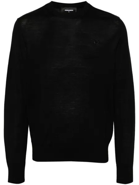 Dsquared2 джемпер D2 из вирджинской шерсти, черный