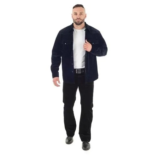 Рубашка мужская вельвет Montana 11041 Navy 5XL 5XL Темно-Синий