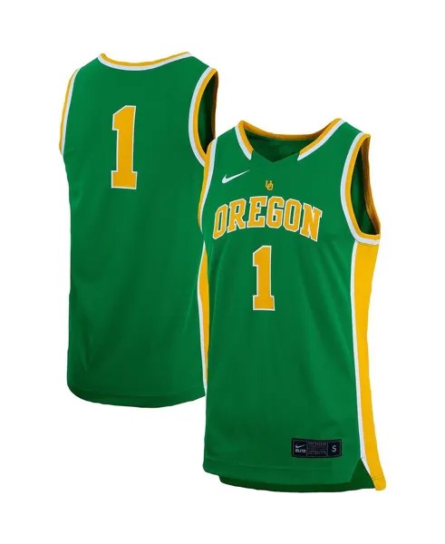 Мужская баскетбольная майка #1 green oregon ducks team replica Nike, зеленый