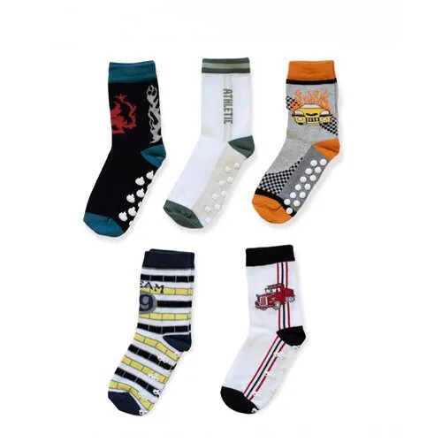 Комплект носков Aviva kids collection, 5шт, 23/26, носки детские, носки для мальчика, хлопковые, тонкие, подарочная коробка, набор