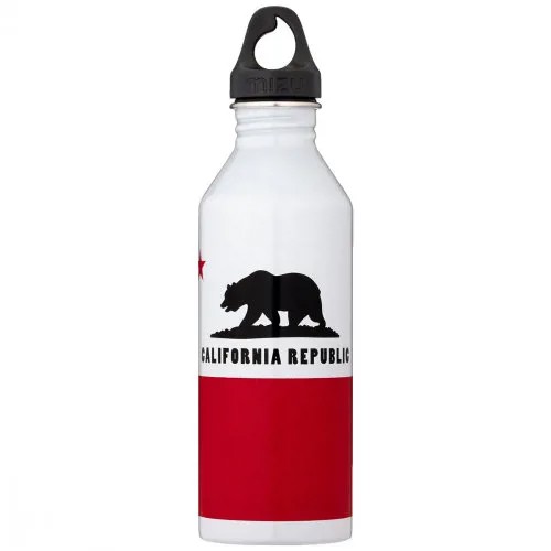 Бутылка для воды MIZU Mizu M8 A/S Glossy White California Flag