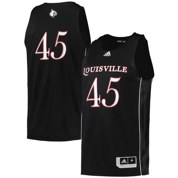 Мужская баскетбольная майка № 45 черного цвета Louisville Cardinals Swingman adidas