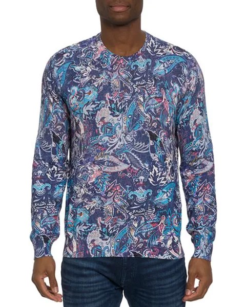 Свитер Meier с круглым вырезом и узором пейсли Robert Graham, цвет Blue