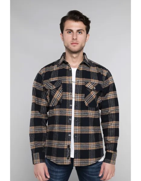 Рубашка CARISMA Flanell Flanell mit Karomuster, темно синий