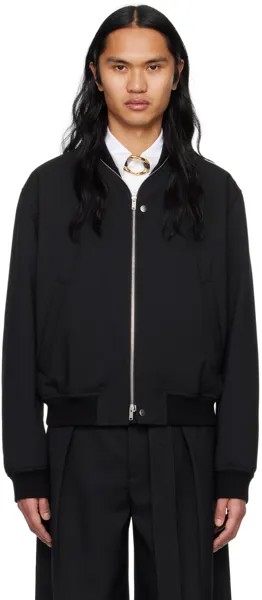Черный бомбер на молнии Jil Sander