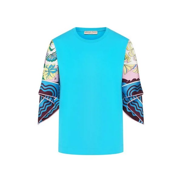 Футболка из смеси хлопка и шелка Emilio Pucci