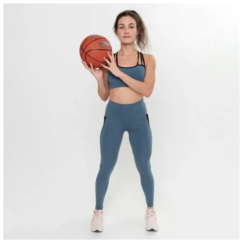Леггинсы женские спортивные, цвет голубой, размер 50 (XL)