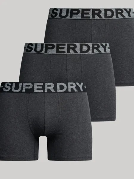 Боксеры из смеси органического хлопка Superdry, серый