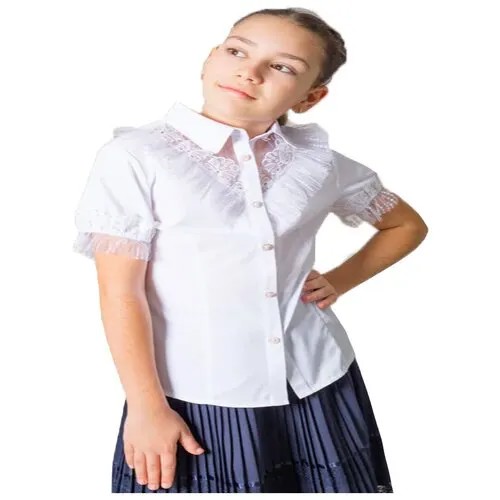 Школьная блуза Deloras, размер 134, белый