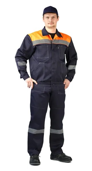 Костюм рабочий мужской Ursus ЛЕГИОН темно-синий; оранжевый 48-50 RU, 182-188 см