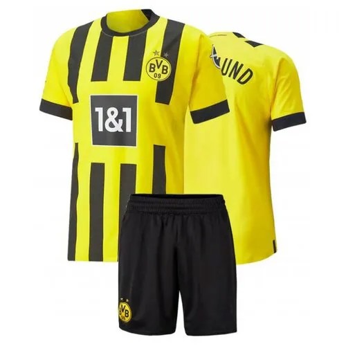 Форма NO NAME футбольная, футболка и шорты, размер 46, черный, желтый