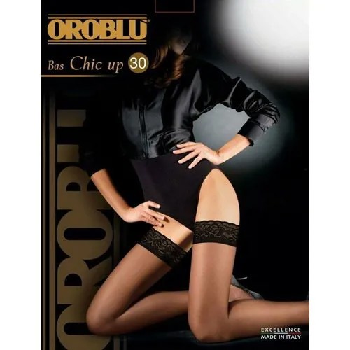 Чулки Oroblu Chic Up, 30 den, размер 3, серый