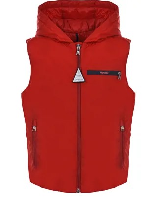 Красный жилет на молнии Moncler