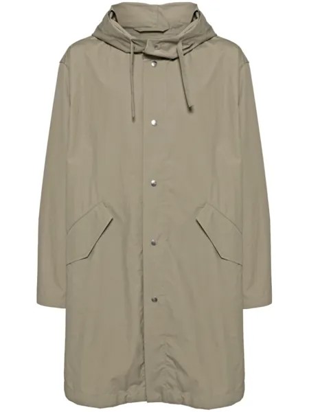 Jil Sander парка с логотипом, зеленый