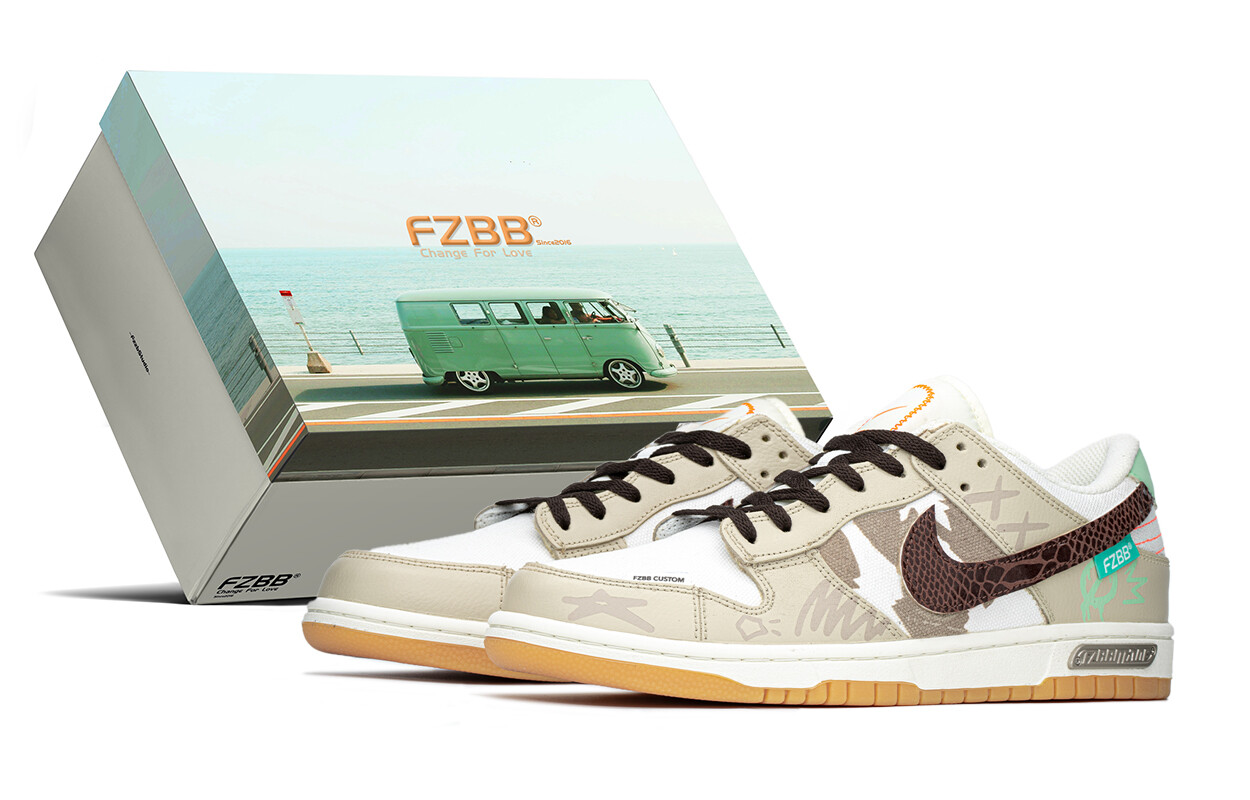 Кроссовки Nike Dunk Skateboarding Shoes Unisex Low-top Grey/green, зеленый