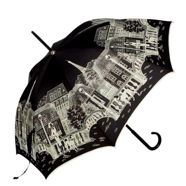 Зонт-трость женский механический Guy De Jean 1902-LM noir