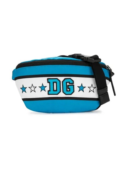 Dolce & Gabbana Kids поясная сумка с нашивкой-логотипом DG