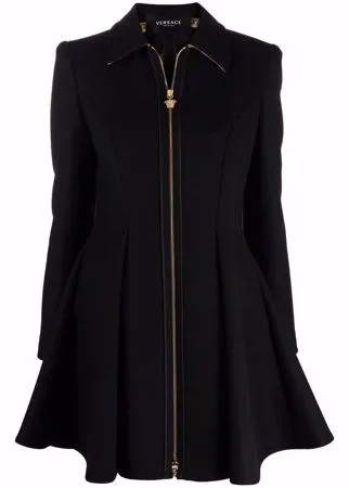 Versace пальто на молнии с баской