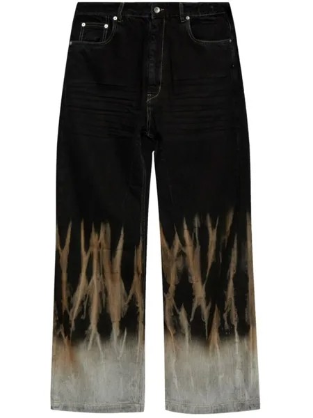 Rick Owens DRKSHDW джинсы с эффектом деграде, черный