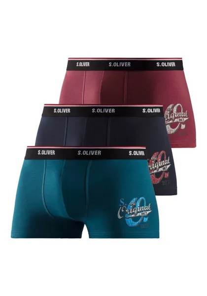 Боксеры S Oliver Boxer, цвет petrol, navy, bordeaux