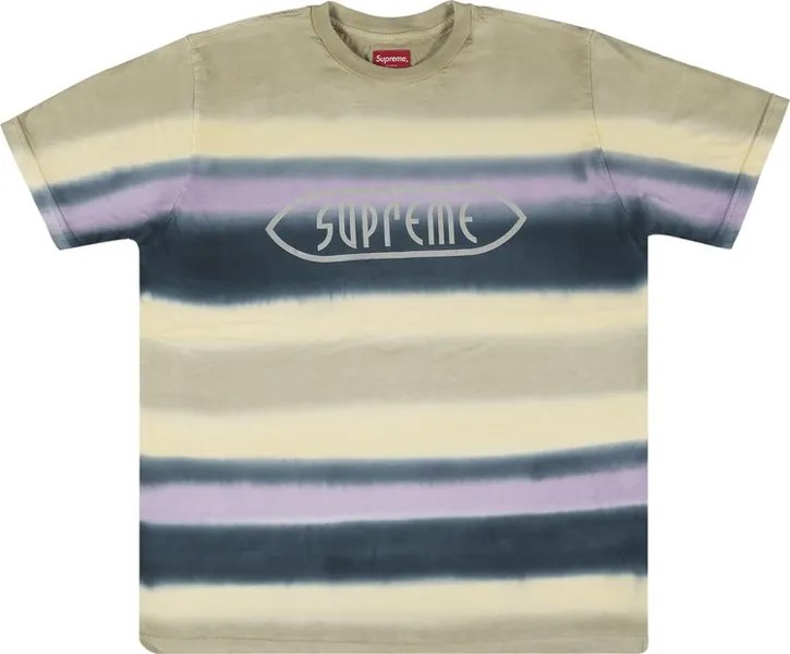 Футболка Supreme Rainbow Stripe T-Shirt 'Purple', фиолетовый