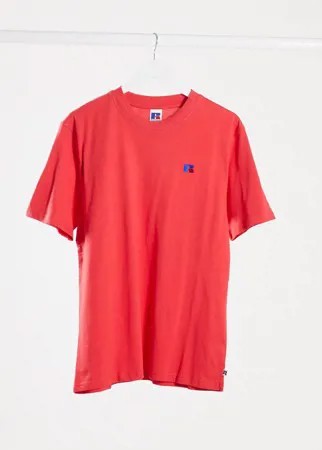 Красная футболка с логотипом на груди Russell Athletic Baseliner-Красный