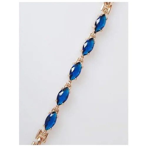 Плетеный браслет Lotus Jewelry, шпинель, размер 18 см, синий