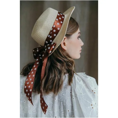 Шляпа Diana Pavlovskaya, размер 56-58, бежевый