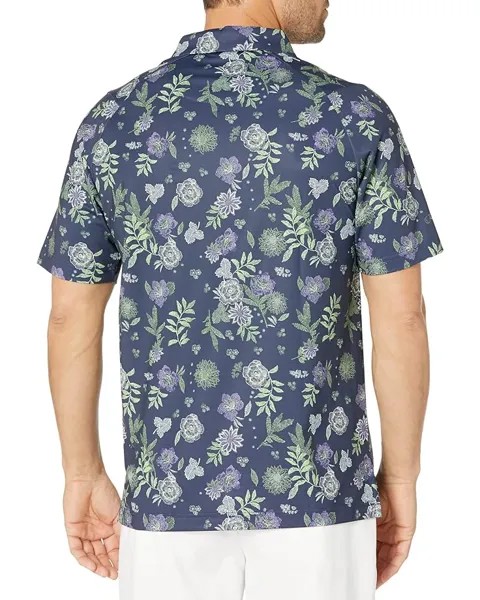 Поло Callaway All Over Stitched Floral Print Polo, цвет Peacoat