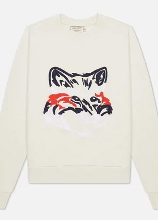 Женская толстовка Maison Kitsune Big Fox Embroidery Regular, цвет белый, размер L