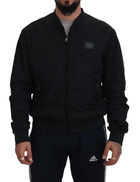 Куртка DOLCE - GABBANA Черный нейлоновый бомбер на молнии с логотипом IT54 / US44 / XL 1250usd