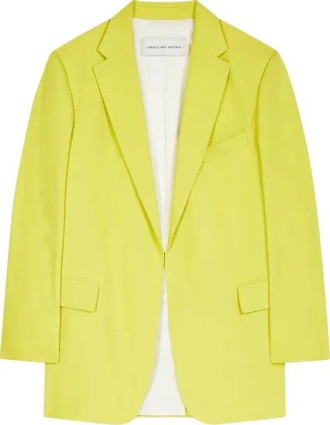 Куртка Dries Van Noten Blur 'Lime', зеленый