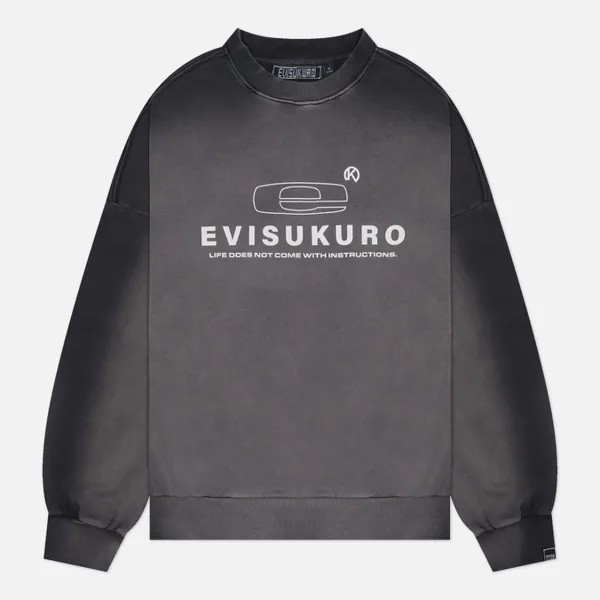 Мужская толстовка Evisu Evisukuro Garment Dyed чёрный, Размер M