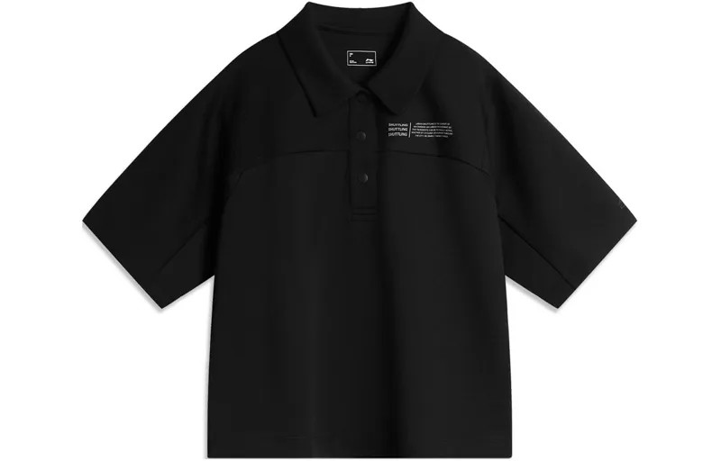Рубашка поло женская черная Lining