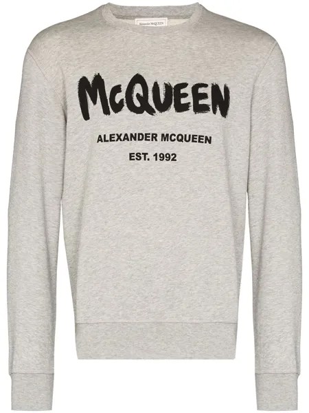 Alexander McQueen толстовка с принтом граффити