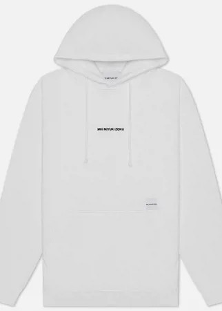 Мужская толстовка MKI Miyuki-Zoku Embroidered Logo Hoody, цвет белый, размер M