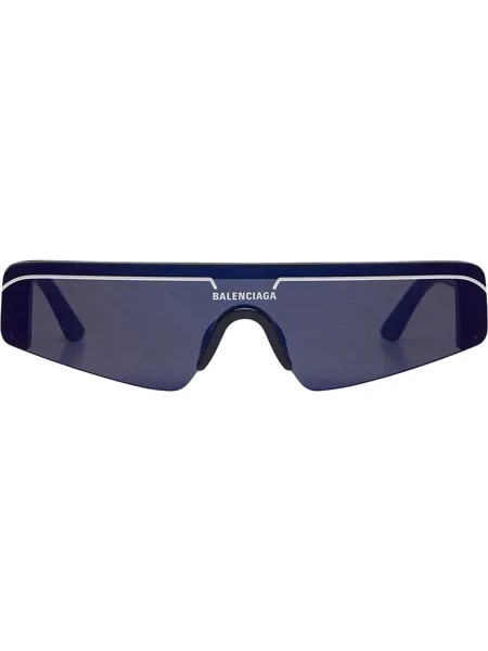 Balenciaga Eyewear солнцезащитные очки Ski в прямоугольной оправе