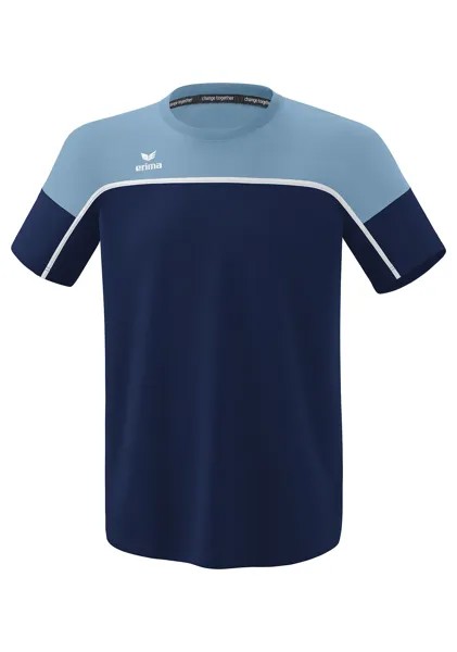 Рубашка erima Change By Erima T Shirt, цвет new navy/faded denim/weiß