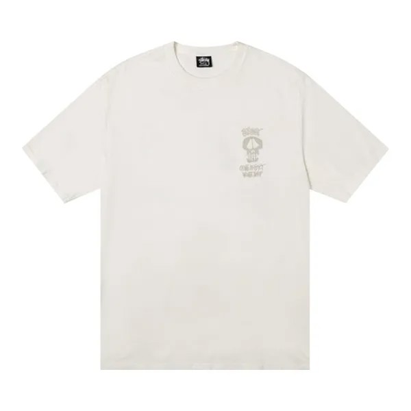 Футболка Stussy x Our Legacy Work Shop Surf Skull Pigment Dyed Tee 'Natural', белый